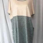 easel Loose Baggy Comfy Midi Short Sleeve Block Color Dress Hip Pockets Size M Photo 0