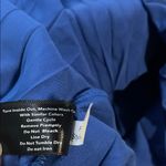 Boston Proper  Pleated High Neck Blouson Blue Midi Dress Photo 14