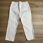 Eileen Fisher Women's Straight Leg White Cropped Ankle Raw Hem Jeans Size XL Photo 12