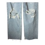 ZARA  Jeans Women 0 Blue Light Wash Denim‎ Ripped Distressed Wide Leg NWT Photo 7