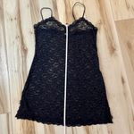 Victoria's Secret  Black Lace Floral Pattern Lingerie Slip Dress Photo 8