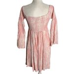 Torrid Mini Challis Off the Shoulder Dress 0 Pink Tie Dye Bell Sleeves Skater Photo 4