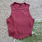 SheIn Ribbed Pink Halter Top Photo 0