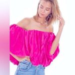 Acler AUS Franklin Magenta Off the Shoulder Pleated Bubble Top AU Fashion Week 4 Pink Photo 0