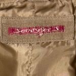 Jennyfer J 100% Leather Long Tan Belted Trench Coat Women size 10 Photo 13