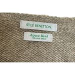 United Colors Of Benetton  Womens Sweater Alpaca Blend Italian Yarn V-Neck Medium Photo 4