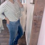 Paper Crane  white & black striped knit hoodie size small Photo 2