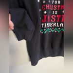 Gildan Justin Timberlake Novelty Christmas Womens Black Crew Neck Sweatshirt Sz M Photo 2