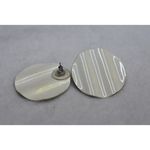 Source Unknown Rare 1960's Vintage White Metal Wave Post Earrings Photo 1