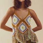 Free People Summer Love Crochet Halter Top Size M/L can wear 2 different ways Photo 4