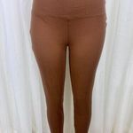 Zenana Plus Size Wide Waistband Full Length Leggings Camel / Light Brown 1X Photo 0