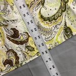 Fenn Wright Manson Fenn‎ Wright Manson Linen Sleeveless Paisley Top Large Lime Green Cream & Brown Photo 6