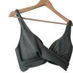Sea Level Eco Essentials Cross Front Khaki Green Multifit Bra Bikini Top Size 10 Photo 3