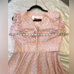 NWT British Retro 'Birdy' Delicate Pink Floral 50s Full Circle Dress Sz UK14 White Photo 3