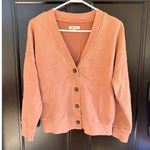 Madewell EUC  Cotton Cardigan Sweatshirt
Burnished Blush Size XS Retail $69.50 Photo 2