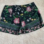 Old Navy Everyday Shorts Black Floral Flat Front Chino Shorts Size 4 Photo 6