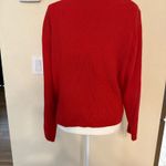 Herman Geist VTG  Embroidered Cardigan Floral Beaded Sweater Red Large Boho Rose Grandmacore Photo 2