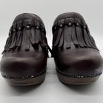 Dansko Deni Mules Clogs Shoes Womens Size US 39 EU Brown Leather Fringe Photo 3