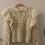 Lulus White Knit Ruffled Sweater Photo 2