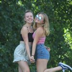 Brandy Melville Brandy black and floral top Photo 1