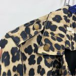 easel  faux suede Leopard Print M Jacket w/pockets motorcycle boxy full zip Photo 9