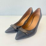 Coach Women’s Blue Leather Pumps Pointed Toe 2.75” Heels Size 8 B Photo 2