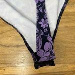 Free People  Black Purple Floral One Shoulder Somethin' Bout You Bodysuit Size S Photo 10