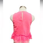 Sunday in Brooklyn  Hot Pink Top With A Ruffled Tulle hem Cropped Size S NWT Photo 3