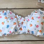 Wild Fable NWT Women's Floral Eyelet Lettuce Edge Bandeau Bikini Top XL (16) Photo 2