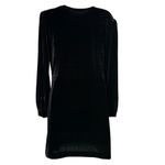 ZARA  Black Velvet babydoll Dress size L Photo 2