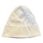 Brodie 100% cashmere ivory ribbed beanie hat White Size M Photo 2