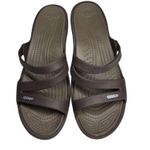 Crocs  Brown Comfort Sandals Slip-On Design strappy 8 summer vacation beach Photo 6