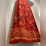 Sag Harbor VTG 90s Fairycore Red Floral Patterned Wrap Maxi Skirt - M Photo 8