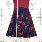 Sachin + Babi Crossover Pleated Floral Midi Dress Size 10 Photo 8