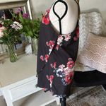 Free People intimately mini slip dress v neck gray floral BoHo western Sββ Photo 7