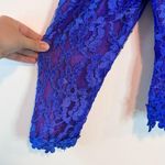 Vintage 80s Size 13/14 Cachet by Bari Protas Lace Embellished Victorian Jacket Purple Photo 2