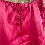 Victoria's Secret  Hot Pink Satin Silky Spaghetti Strap Bodysuit Small Photo 4