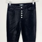 Paige Hoxton Ankle Peg Straight Velvet Jeans in Black Overdye Size 26 Photo 2