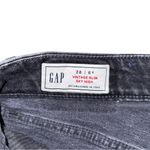 Gap Sky High Rise Vintage Slim Jeans Black Raw Hem Sz 28 / 6 Short Stretch Denim Photo 6