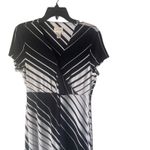 Chico's  Women's Size 1 Small Black White Geometric Striped Maxi Dress‎ Photo 1