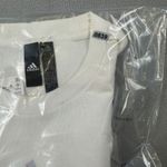 Adidas NWT Cropped Sweatshirt Womens S Crew Neck Logo Orange Purple Sweater Photo 9