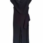 Fehaute Cowl Neck Jumpsuit Black Ruffle Detail Size 8 NWT Photo 2