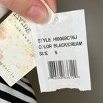 Living Doll Black & Cream Striped Tie Front Mini Skirt Size Small NWT Photo 3