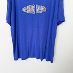 Aerie [] Blue Making Waves Oversized Linen Blend Graphic Tee T-Shirt Size Large L Photo 7