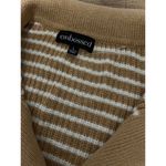 Princess Polly Striped tan white collared sweater Photo 1