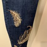 Kensie  straight leg with gold embroidery leaves Photo 3