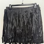 Versona M  Faux Leather Fringe Skirt Photo 1