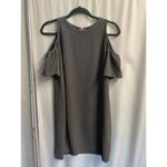 Loft Ann Taylor  Mini Dress Womens Size 4 Gray Cold Shoulder Sleeve Preppy B76 Photo 1