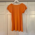 Garnet Hill orange embroidered front short sleeve blouse xs Photo 4