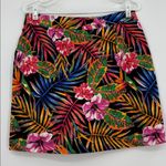 Rafaella  Women's Floral Leaf Mini Skirt short- Black, Pink, Orange, Green, Blue Photo 3